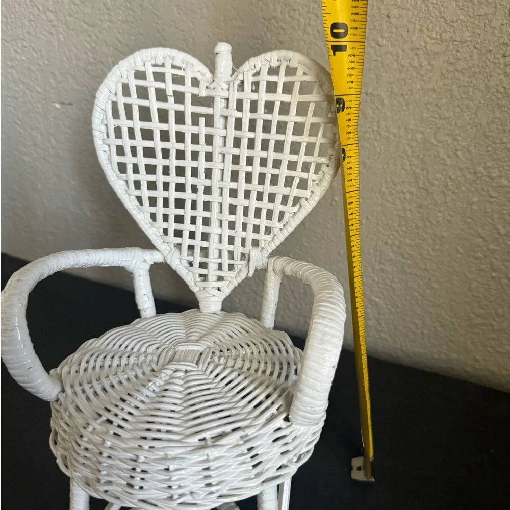 decorative wicker chair plant stand doll accessory miniature furniture